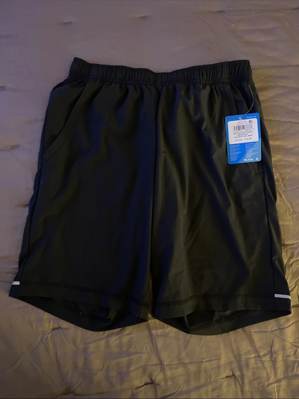 Columbia Men’s Black Athletic Shorts with Reflective Trim
